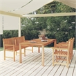 vidaXL Solid Teak Wood Large Garden Dining Set in Brown