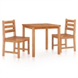vidaXL Solid Teak Wood Standard Durable Garden Dining Set Natural/Brown