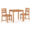 vidaXL Solid Teak Wood Standard Durable Garden Dining Set Natural/Brown