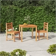 vidaXL Solid Teak Wood Standard Durable Garden Dining Set Natural/Brown