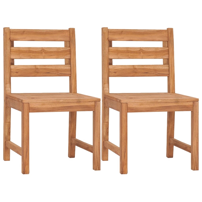 vidaXL Solid Teak Wood Standard Durable Garden Dining Set Natural/Brown