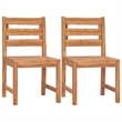vidaXL Solid Teak Wood Standard Durable Garden Dining Set Natural/Brown