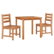 vidaXL Solid Teak Wood Standard Durable Garden Dining Set Natural/Brown