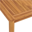 vidaXL Solid Teak Wood 3 Piece Set Garden Dining Set in Brown