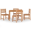 vidaXL Solid Teak Wood Standard Garden Dining Set Natural/Brown