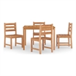 vidaXL Solid Teak Wood Standard Garden Dining Set Natural/Brown
