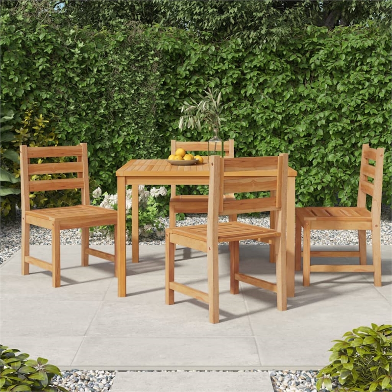 vidaXL Solid Teak Wood Standard Garden Dining Set Natural/Brown