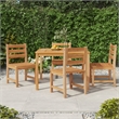 vidaXL Solid Teak Wood Standard Garden Dining Set Natural/Brown