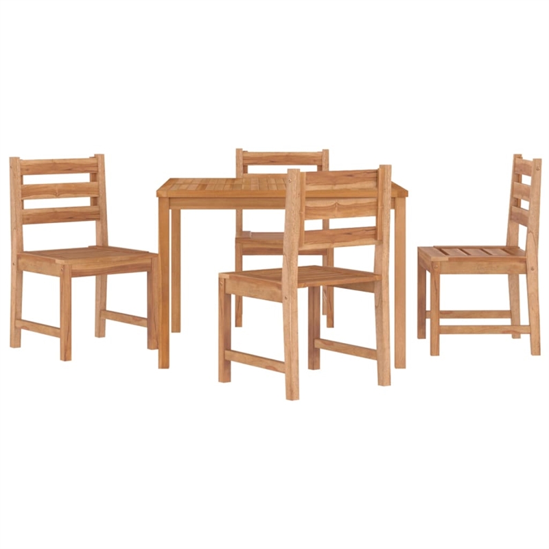 vidaXL Solid Teak Wood Standard Garden Dining Set Natural/Brown