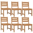 vidaXL Solid Teak Wood Medium Durable Garden Dining Set in Brown