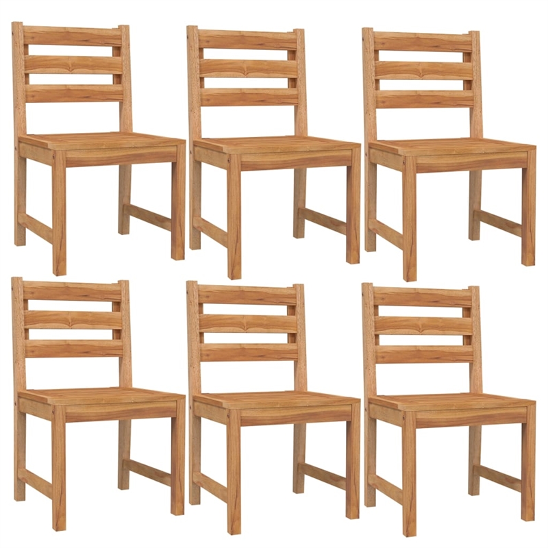 vidaXL Solid Teak Wood Medium Durable Garden Dining Set in Brown