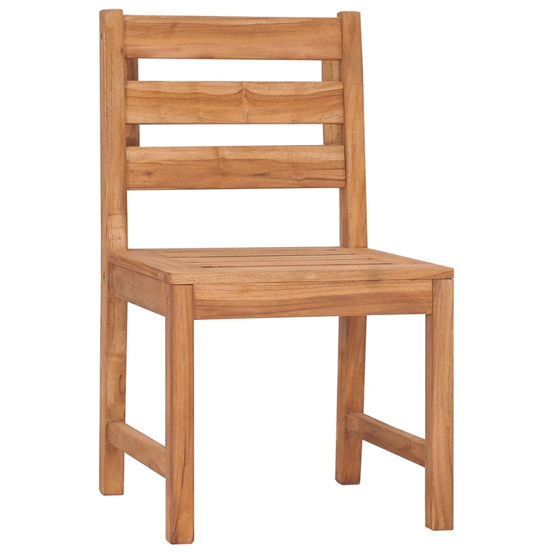 vidaXL Solid Teak Wood Standard Durable Garden Dining Set in Natural/Brown