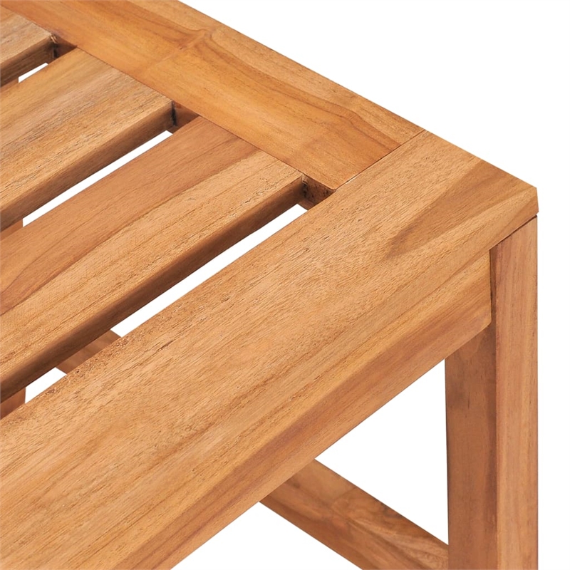vidaXL Solid Teak Wood Standard Durable Garden Dining Set in Natural/Brown