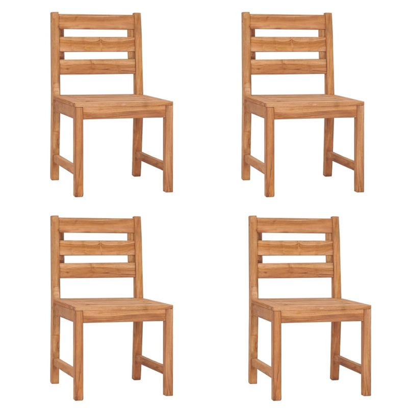 vidaXL Solid Teak Wood Standard Durable Garden Dining Set in Natural/Brown