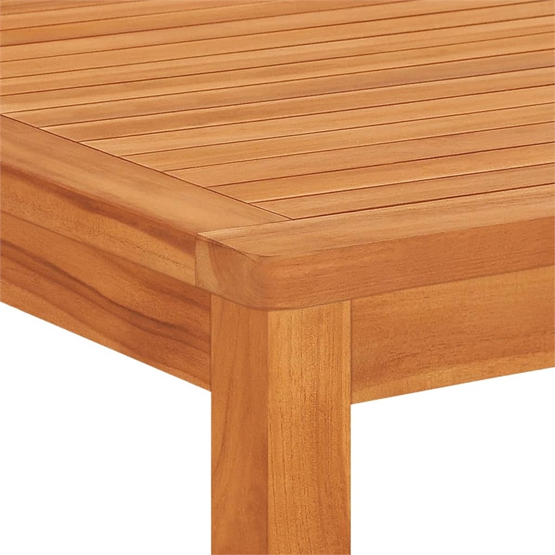 vidaXL Solid Teak Wood Standard Durable Garden Dining Set in Natural/Brown
