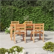 vidaXL Solid Teak Wood Standard Durable Garden Dining Set in Natural/Brown