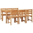 vidaXL Solid Wood Teak Medium Garden Dining Set in Natural/Brown
