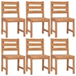 vidaXL Solid Wood Teak Medium Garden Dining Set in Natural/Brown
