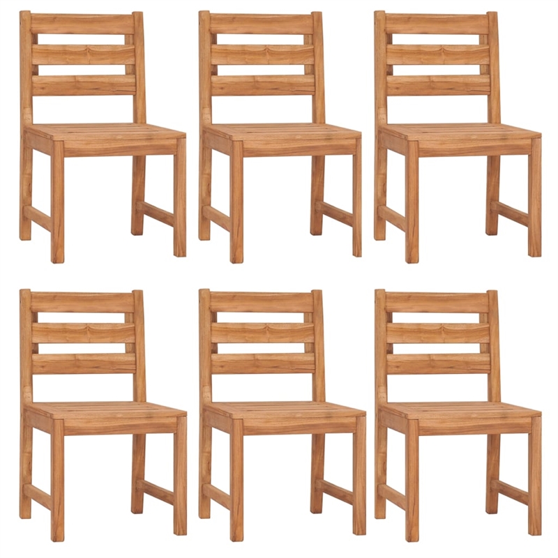 vidaXL Solid Teak Wood Durable Garden Dining Set Natural/Brown