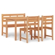 vidaXL Solid Teak Wood Medium Garden Dining Set Natural/Brown
