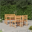vidaXL Solid Teak Wood Medium Garden Dining Set Natural/Brown
