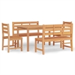 vidaXL Solid Teak Wood Large Durable Garden Dining Set in Brown