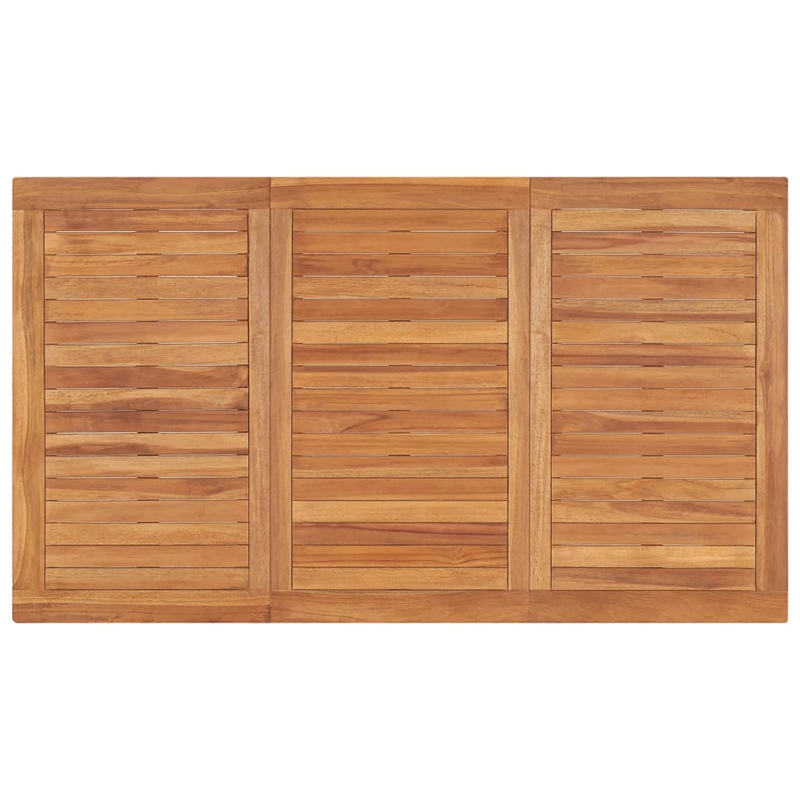 vidaXL Solid Teak Wood Large Durable Garden Dining Set in Brown