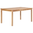 vidaXL Solid Teak Wood 5 Piece Durable Garden Dining Set in Brown
