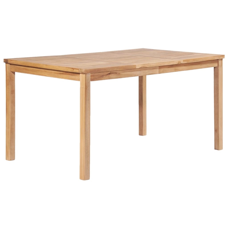vidaXL Solid Teak Wood 5 Piece Durable Garden Dining Set in Brown