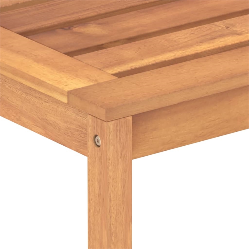 vidaXL Solid Teak Wood Standard Durable Garden Dining Set in Natural/Brown