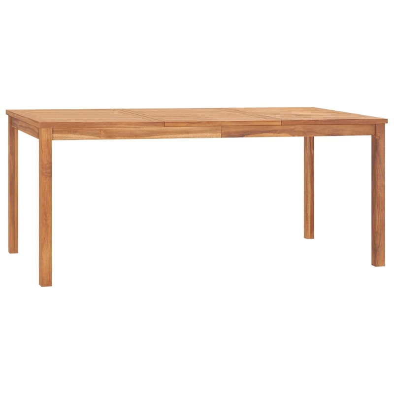 vidaXL Solid Teak Wood Standard Durable Garden Dining Set in Natural/Brown