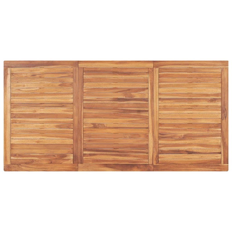 vidaXL Solid Teak Wood Standard Durable Garden Dining Set in Natural/Brown