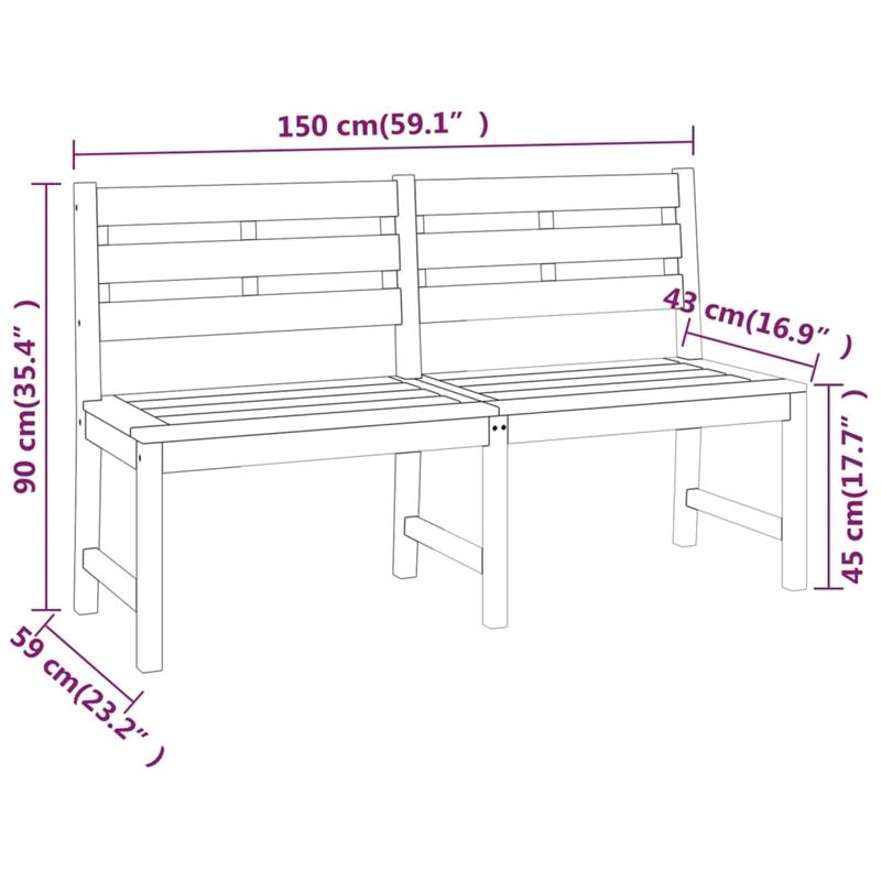 vidaXL Solid Teak Wood Standard Durable Garden Dining Set in Natural/Brown