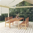 vidaXL Solid Teak Wood Standard Durable Garden Dining Set in Natural/Brown