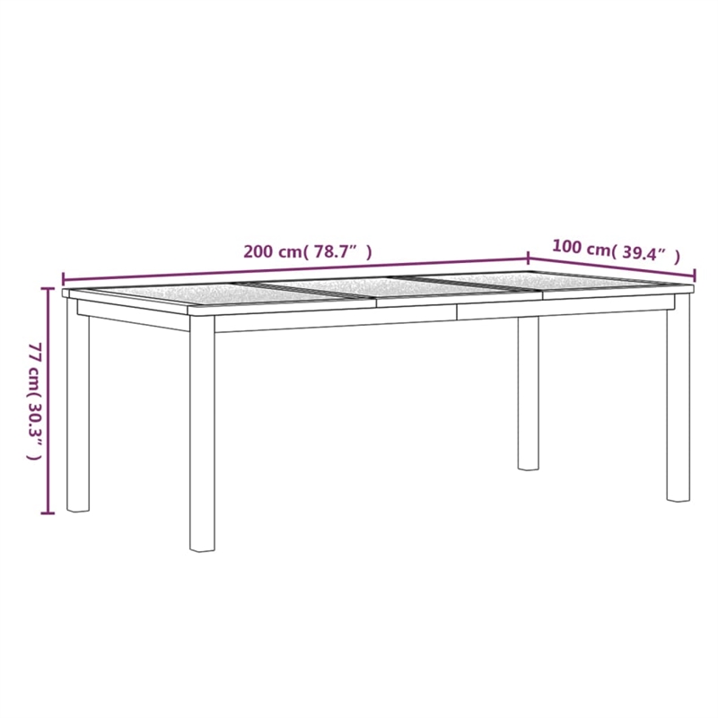 vidaXL Solid Teak Wood Large Garden Dining Set Natural/Brown