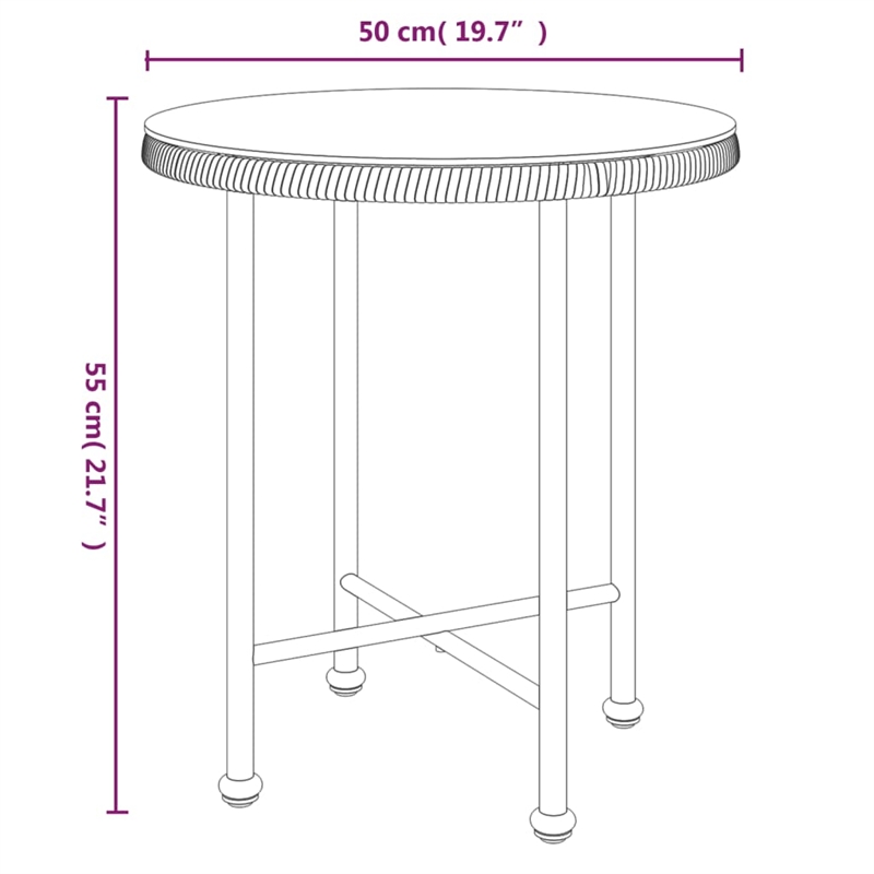 vidaXL Steel Compact Durable Garden Dining Set in Black