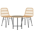 vidaXL Steel Compact Durable Garden Dining Set in Black