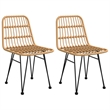 vidaXL Steel Compact Durable Garden Dining Set in Black