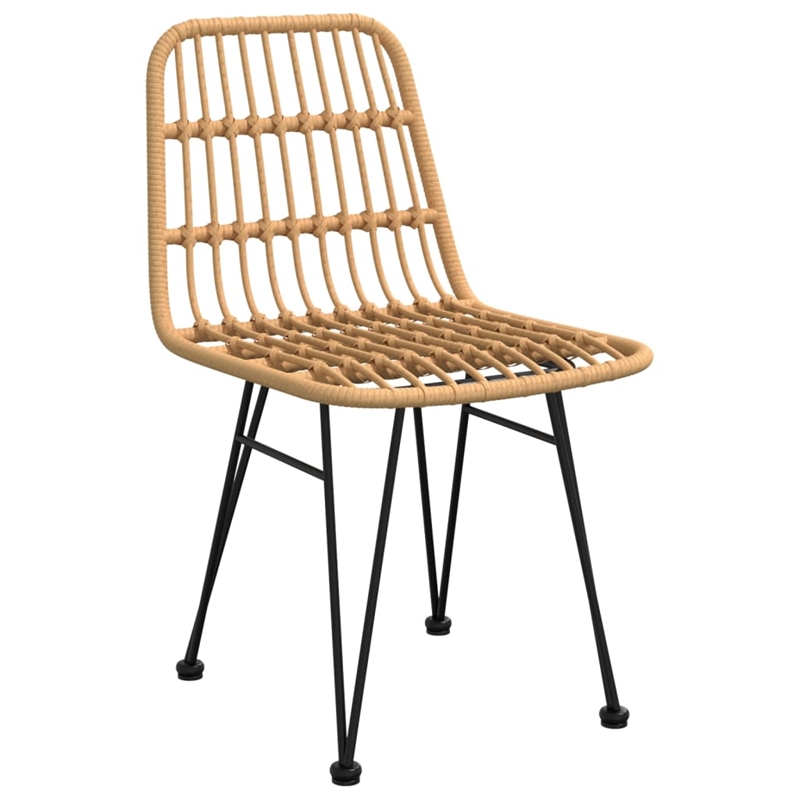 vidaXL Steel Compact Durable Garden Dining Set in Black