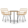 vidaXL Steel Standard Durable Garden Dining Set in Brown