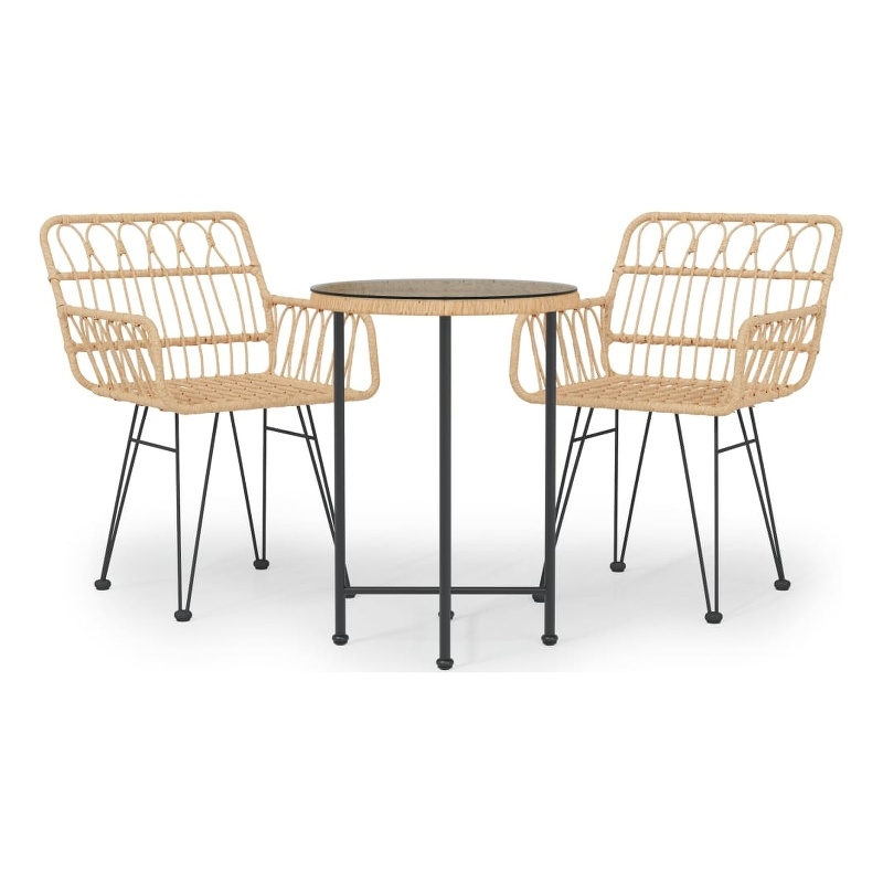 vidaXL Steel Standard Durable Garden Dining Set in Brown