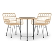 vidaXL Steel Standard Durable Garden Dining Set in Brown