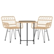vidaXL Steel Standard Durable Garden Dining Set in Brown