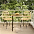 vidaXL Steel Garden Dining Set Round Modern Garden Dining Set in Black