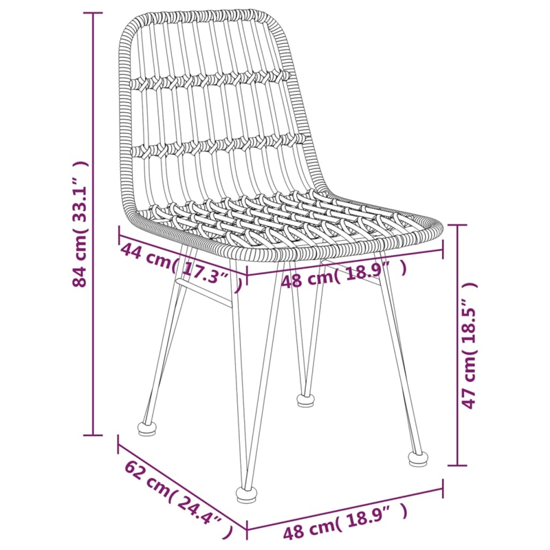vidaXL Steel & Tempered Glass Garden Dining Set in Black