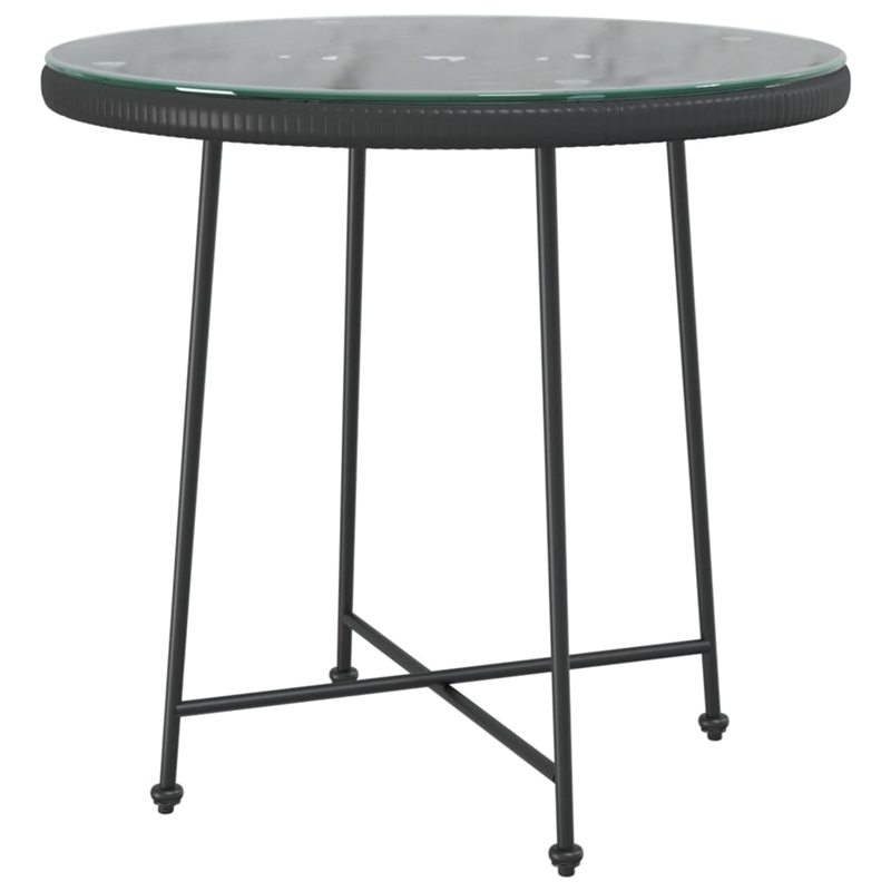 vidaXL Steel Medium Durable Garden Dining Set in Black