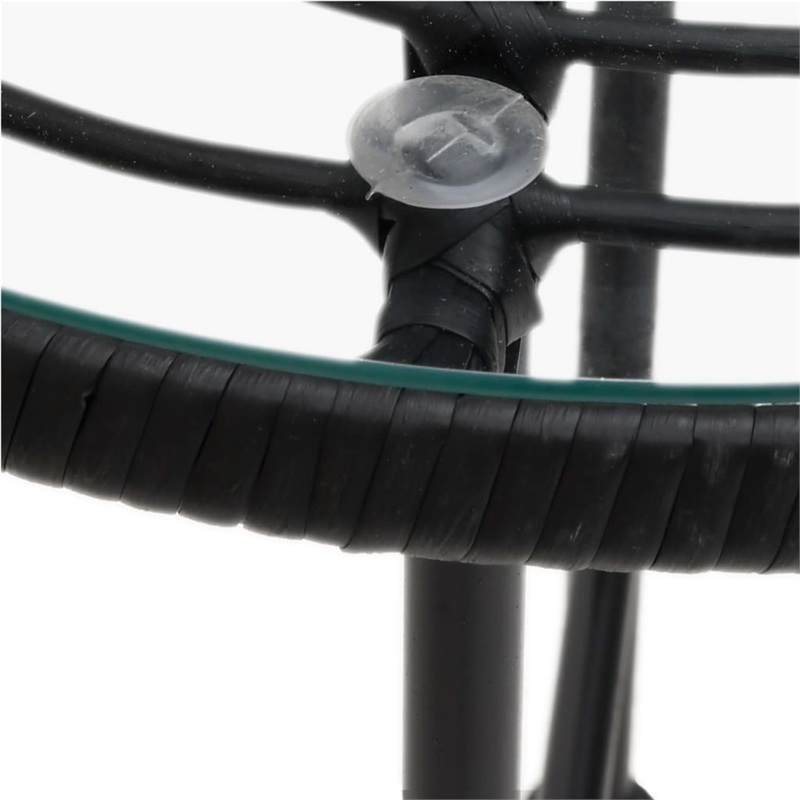 vidaXL Steel Medium Durable Garden Dining Set in Black