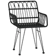 vidaXL Powder-Coated Steel Medium Durable Garden Dining Set in Black