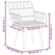 vidaXL Steel Large Garden Dining Set in Black