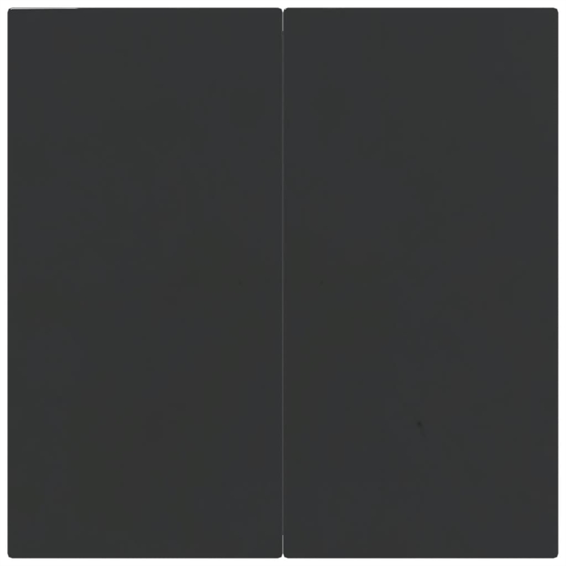 vidaXL Spolyethylene & Tempered Glass Garden Dining Set in Black